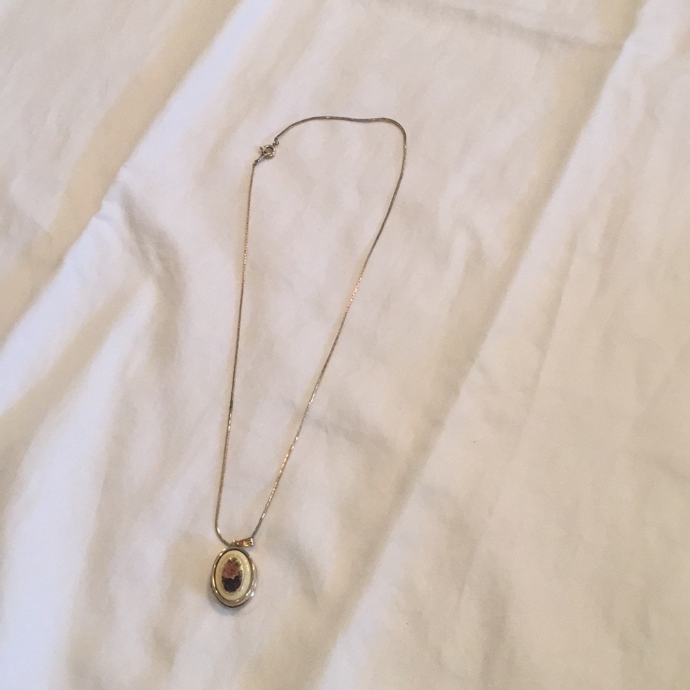 Gold locket necklace